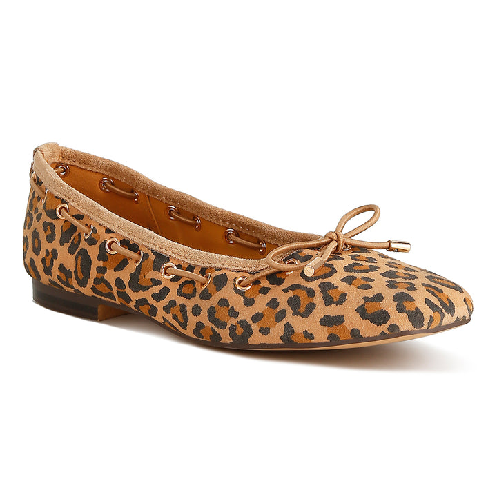 leopard drawstring bow ballerinas
#color_leopard