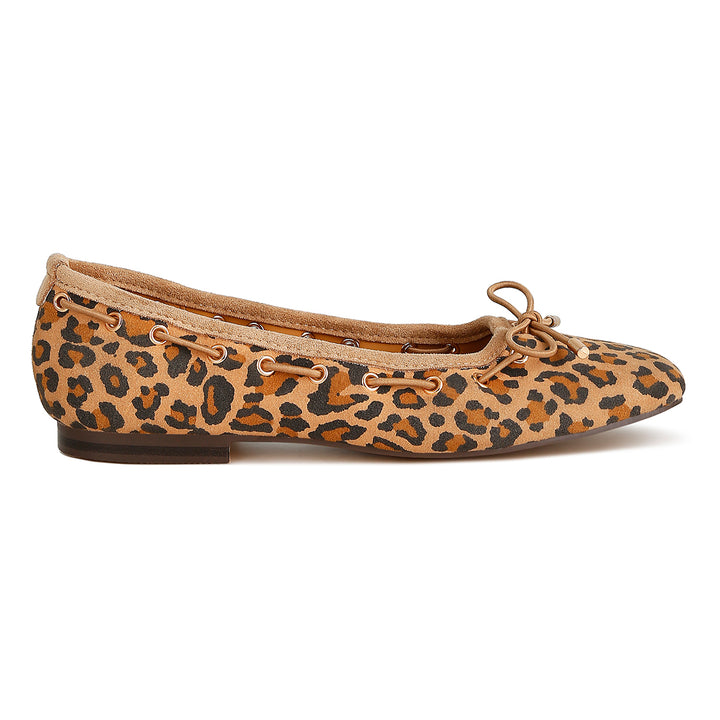 leopard drawstring bow ballerinas
#color_leopard