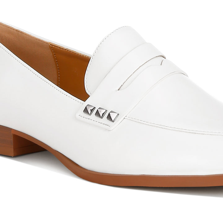 patent pleather penny loafers#color_off-white