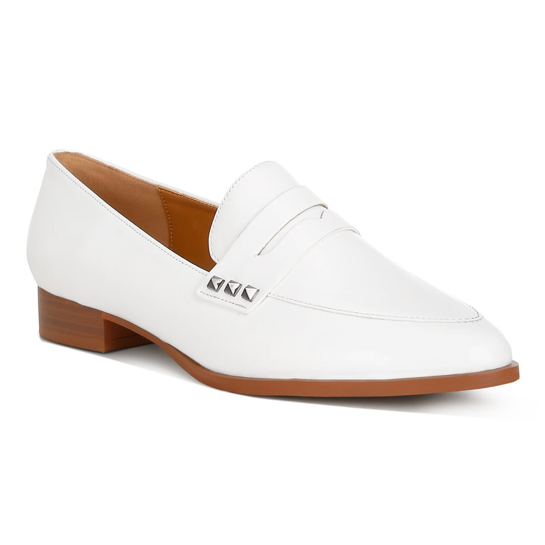 patent pleather penny loafers#color_off-white