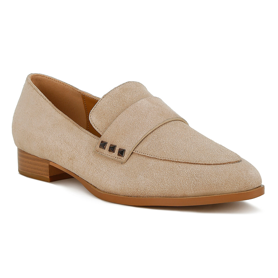 studded suede loafers#color_sand