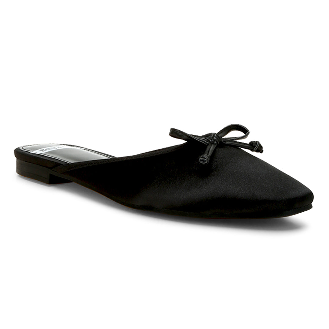 satin bow detail mules#color_black