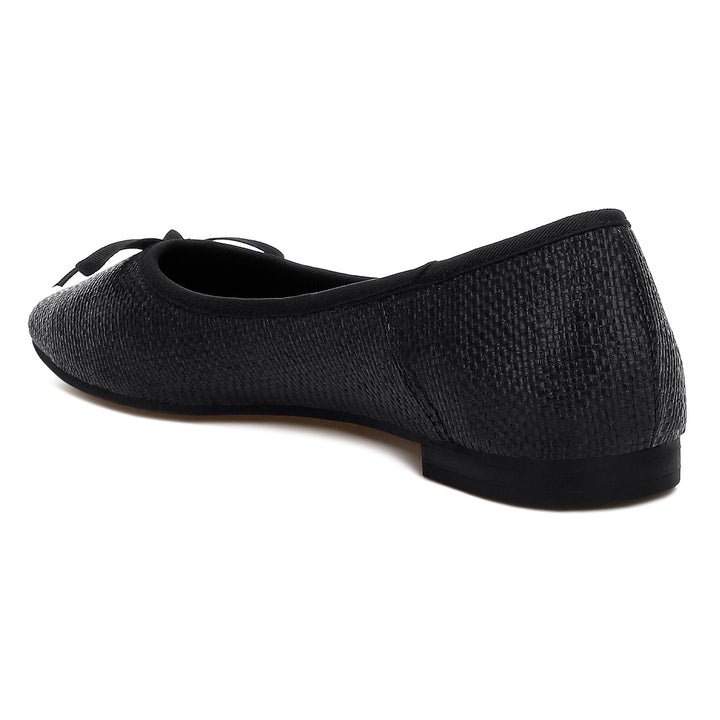 raffia ballet flats#color_black