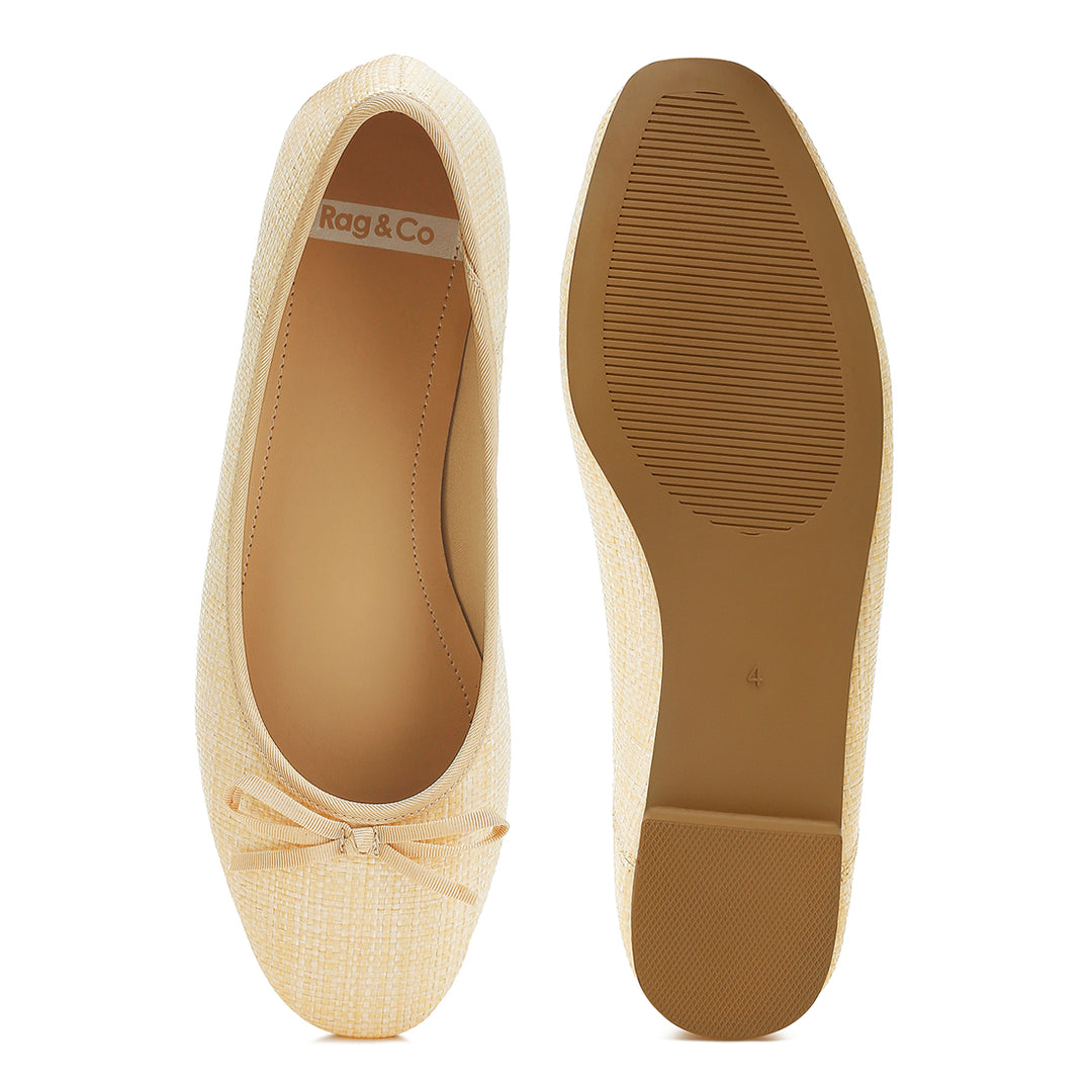 Raffia Ballet Flats