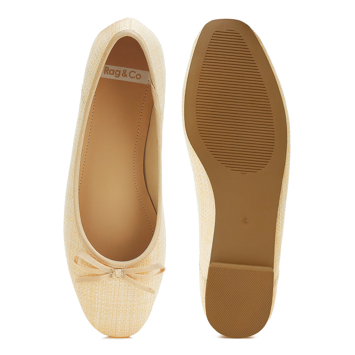 Raffia Ballet Flats