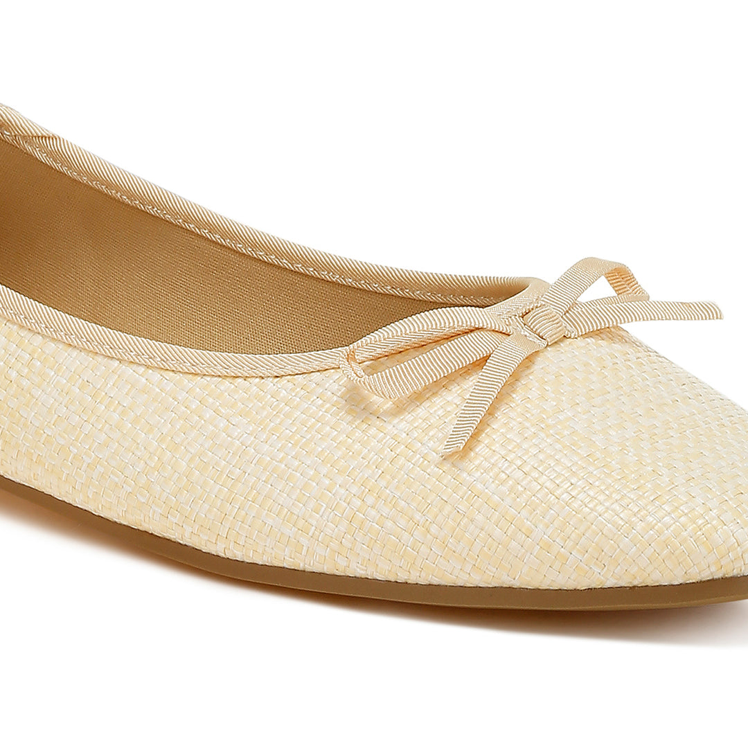 Raffia Ballet Flats