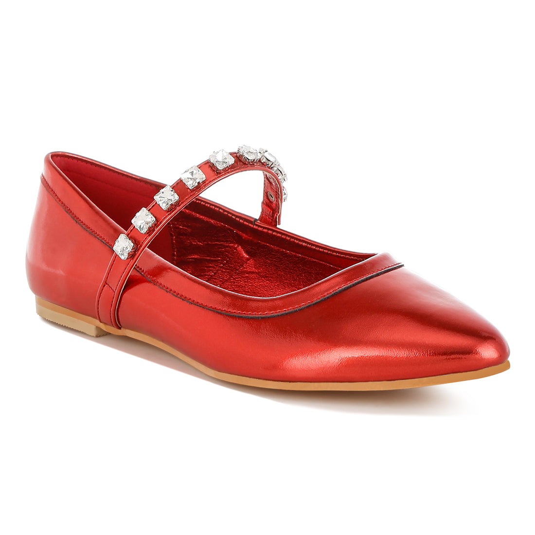 metallic mary jane ballerinas
#color_red