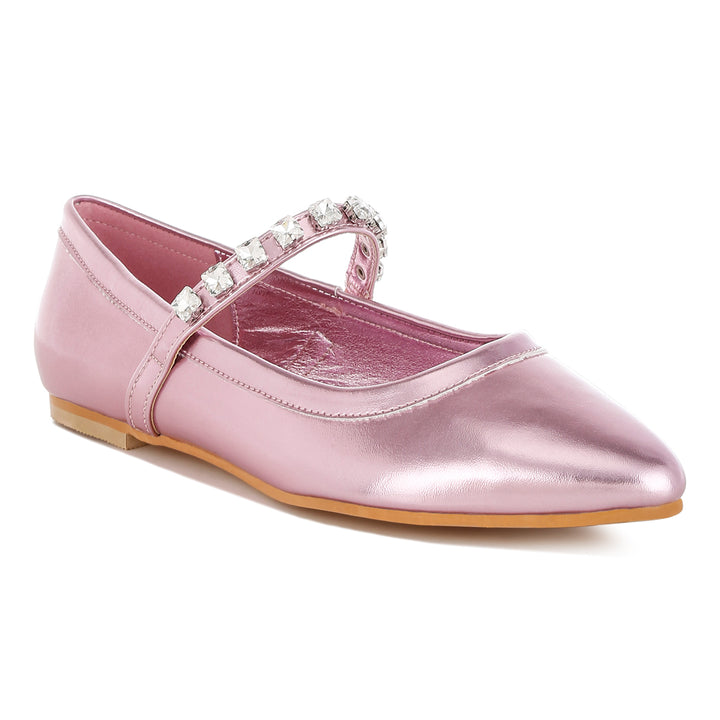 metallic mary jane ballerinas
#color_pink