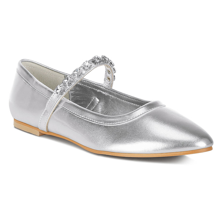 metallic mary jane ballerinas
#color_silver