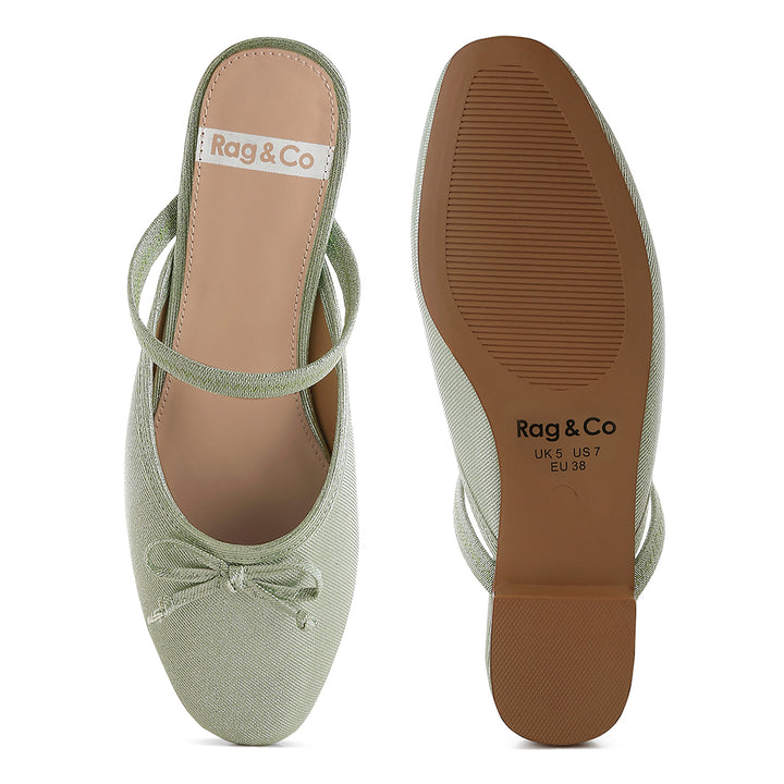 glitter ballet mules#color_green