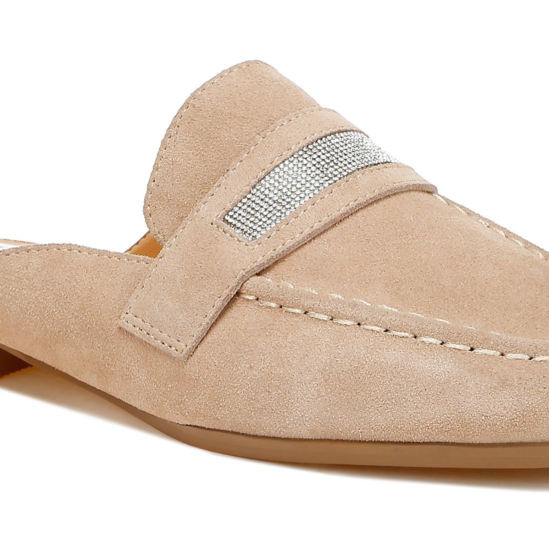rhinestone strap suede mules#color_sand