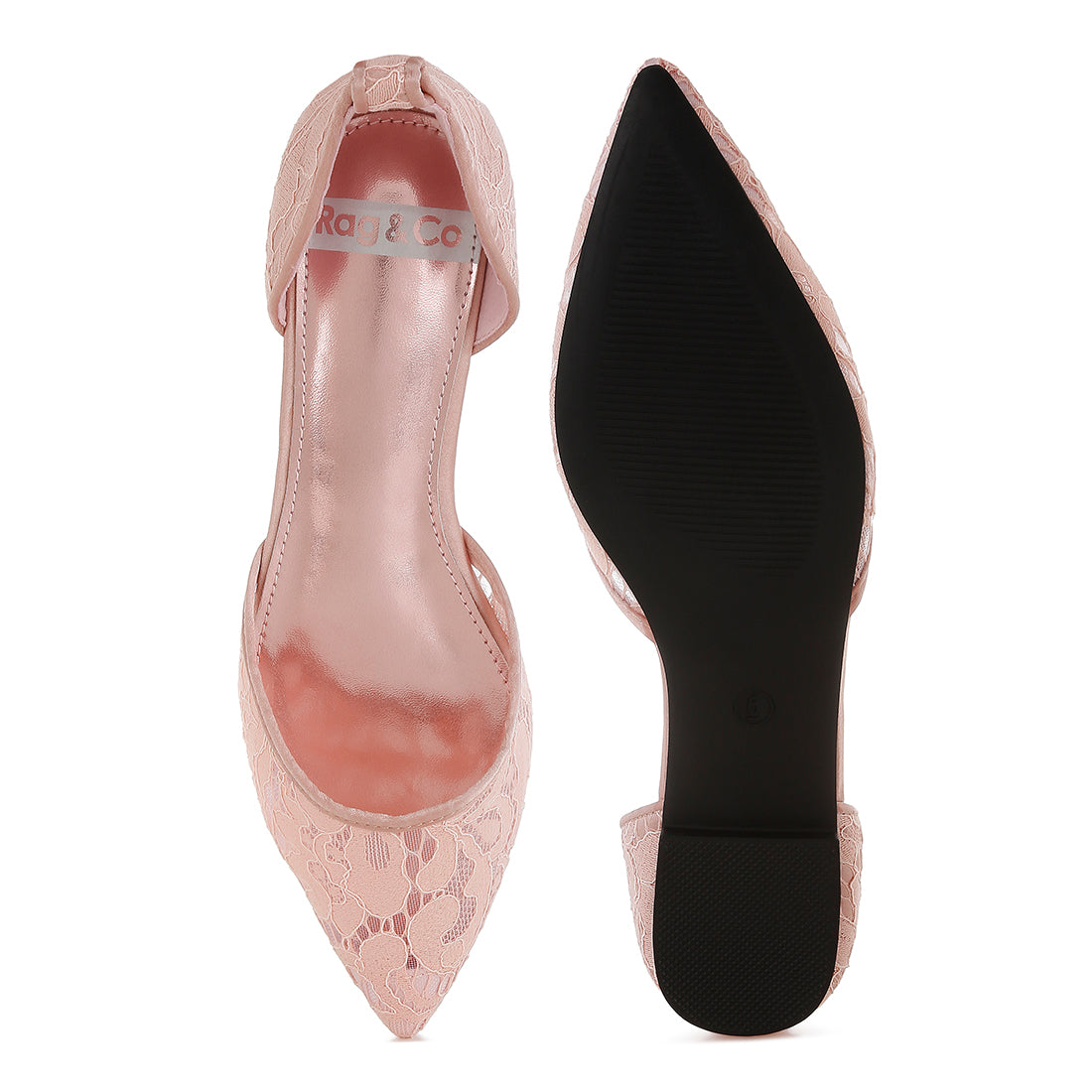 pearl & rhinestone strap flat sandals#color_blush