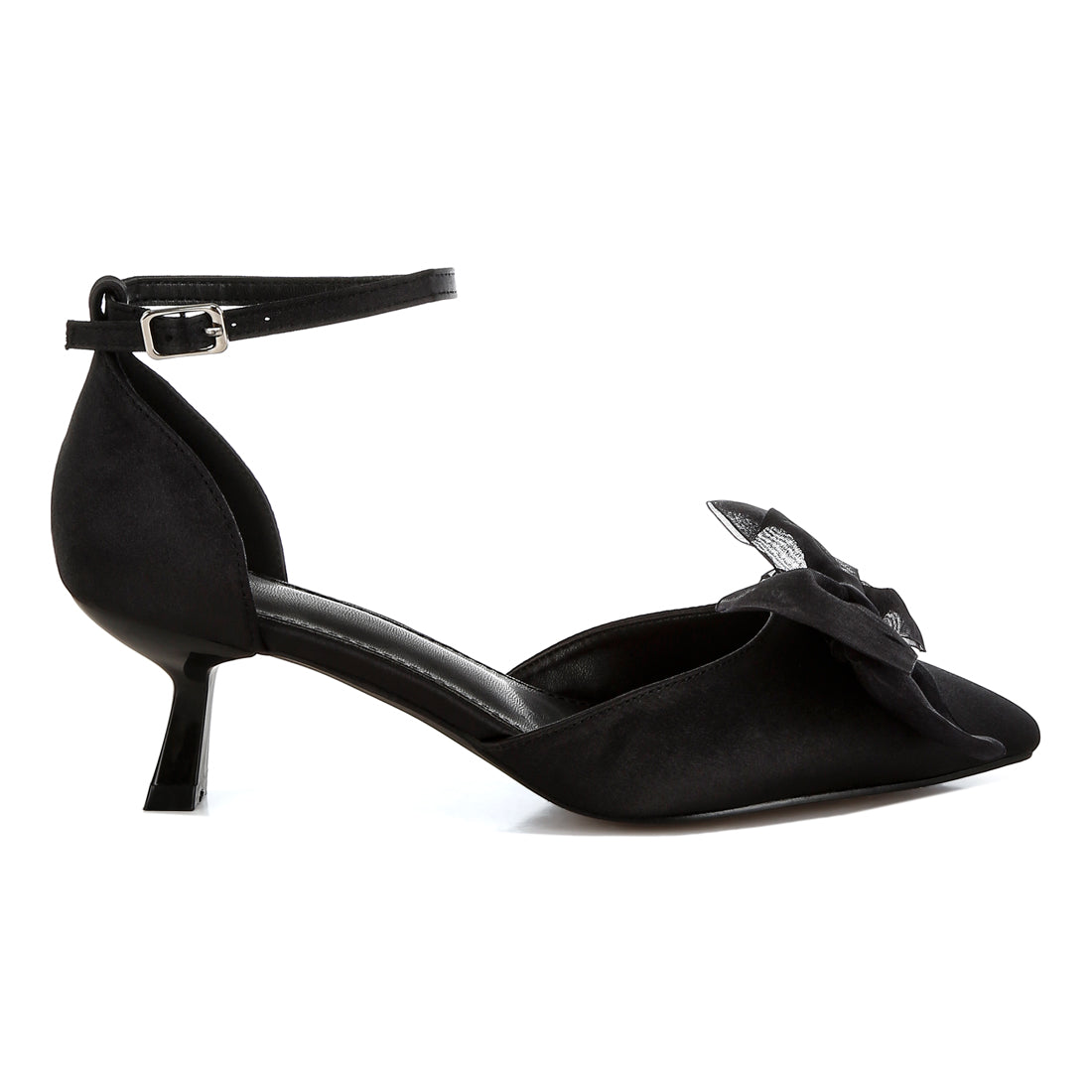 bow detail satin sandals#color_black