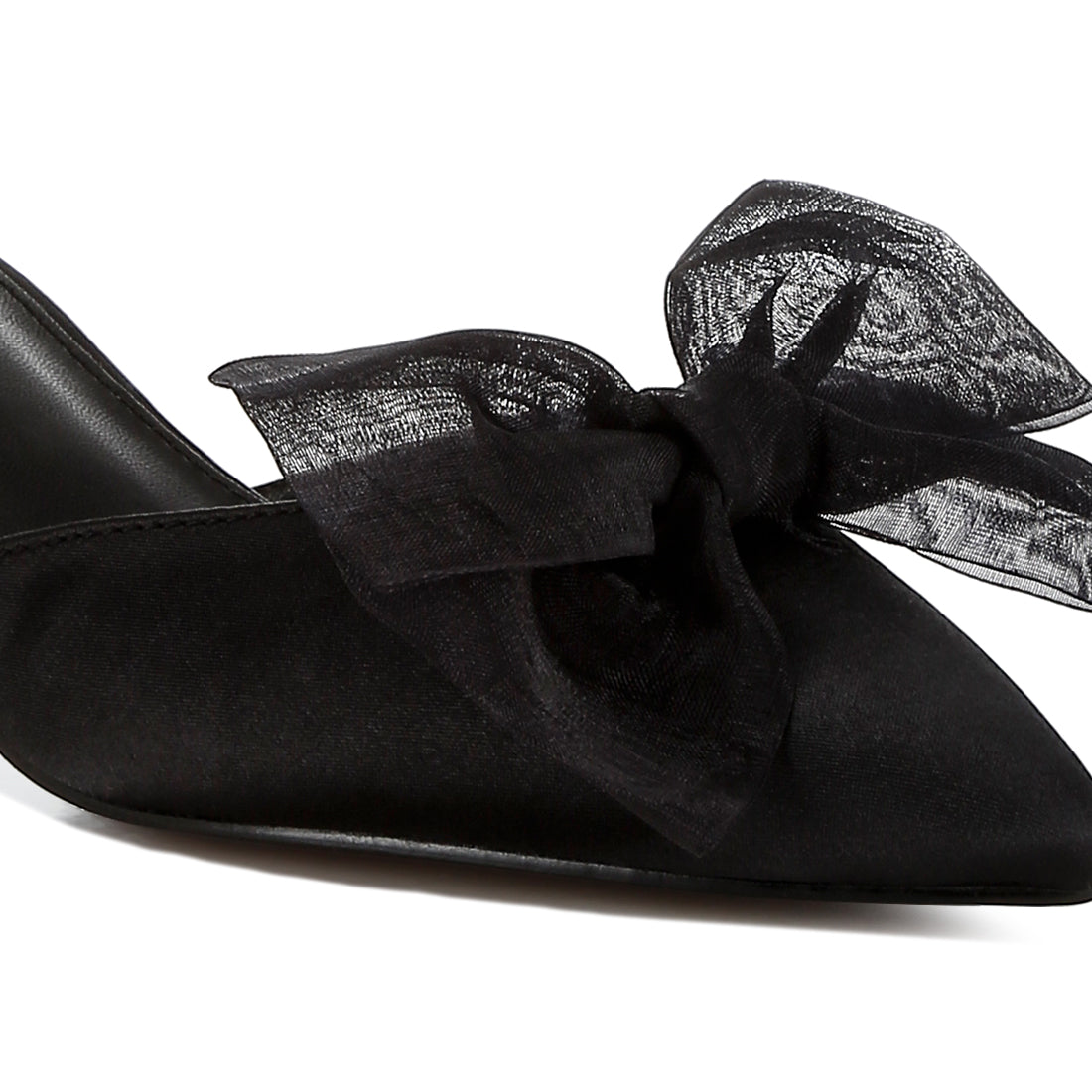 bow detail satin sandals#color_black