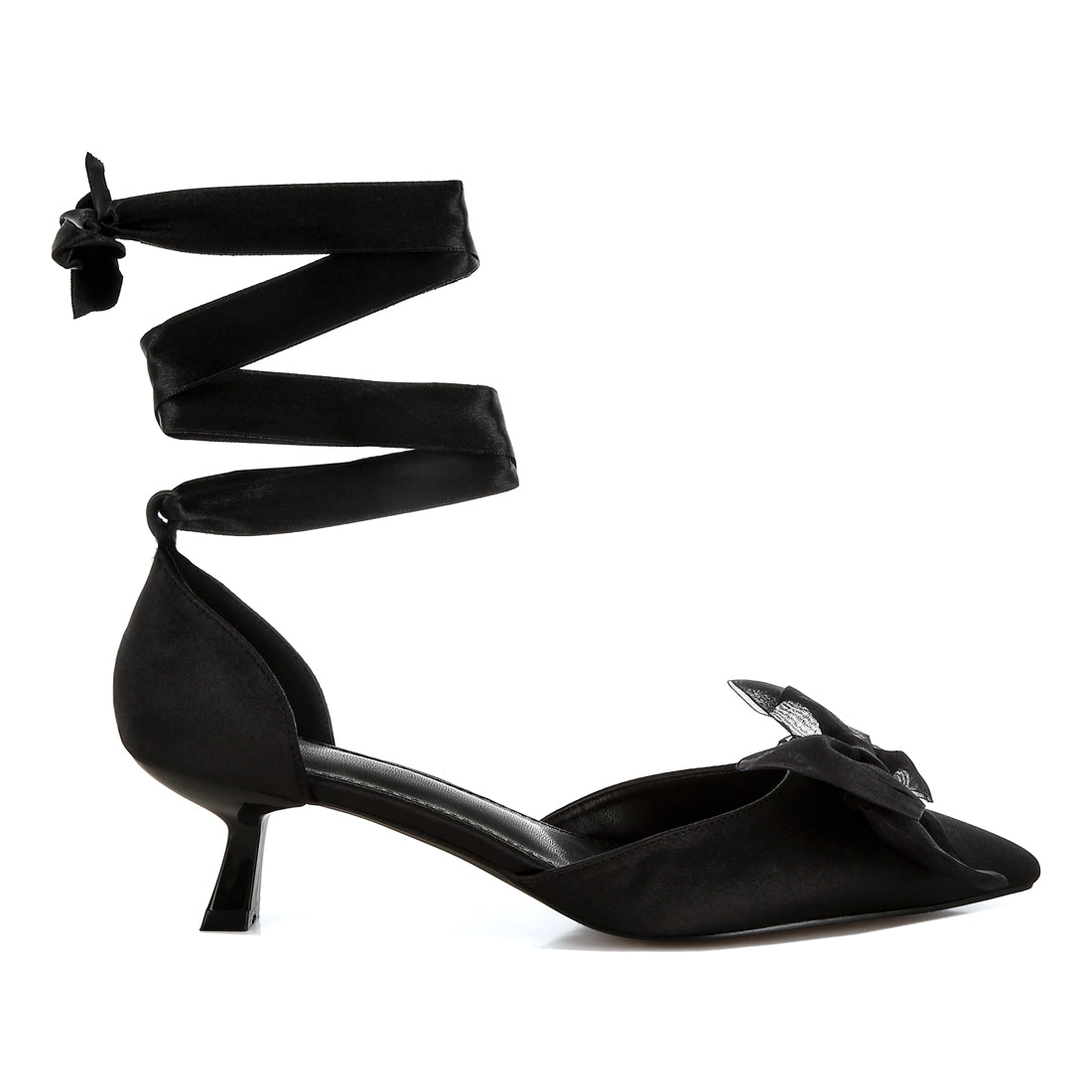 bow detail satin sandals#color_black