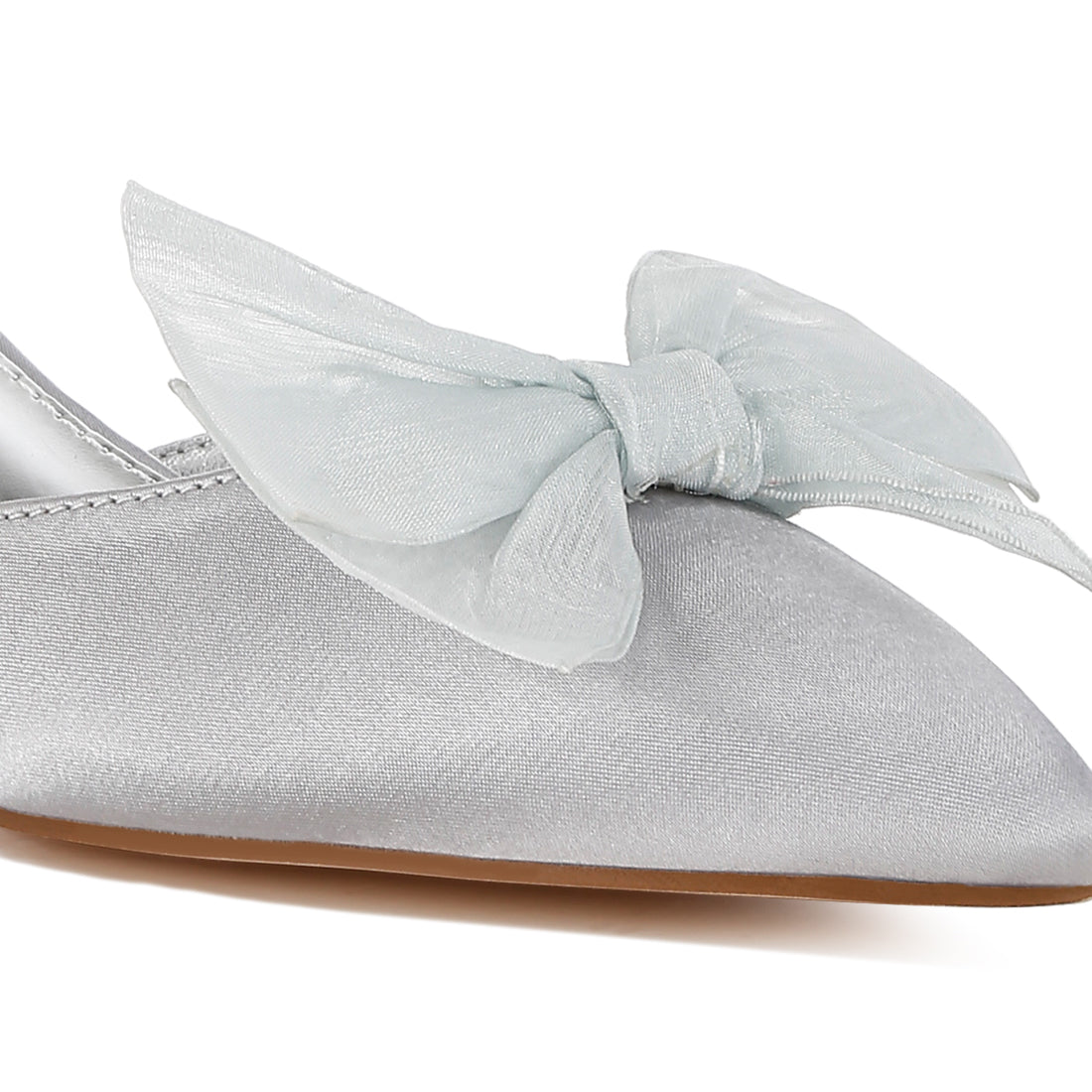 bow detail satin sandals#color_silver