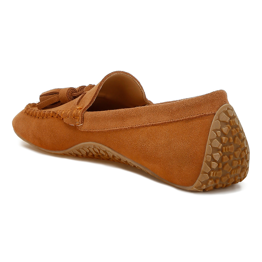 suede round toe tassel loafers
#color_tan