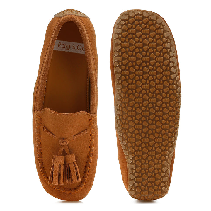 suede round toe tassel loafers
#color_tan