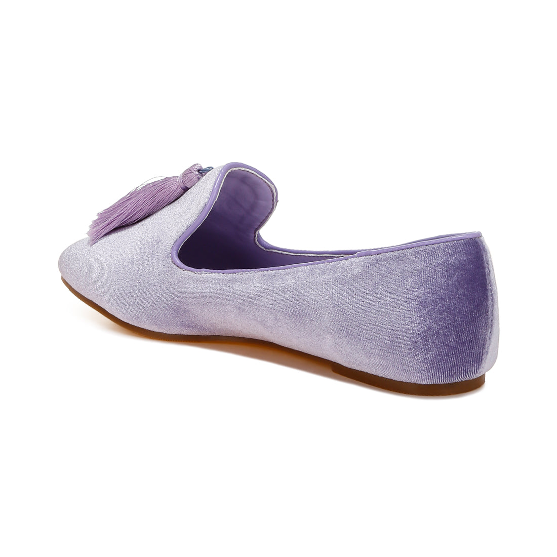 iconic tassel detail velvet loafers#color_lilac
