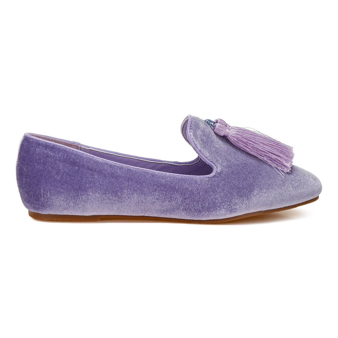 iconic tassel detail velvet loafers#color_lilac