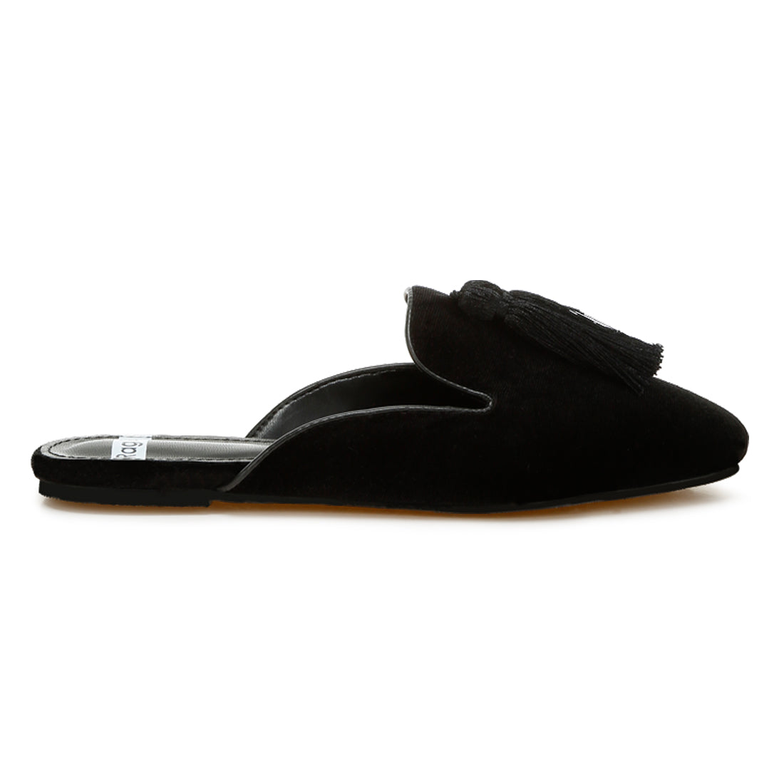 tassel detail velvet mules#color_black