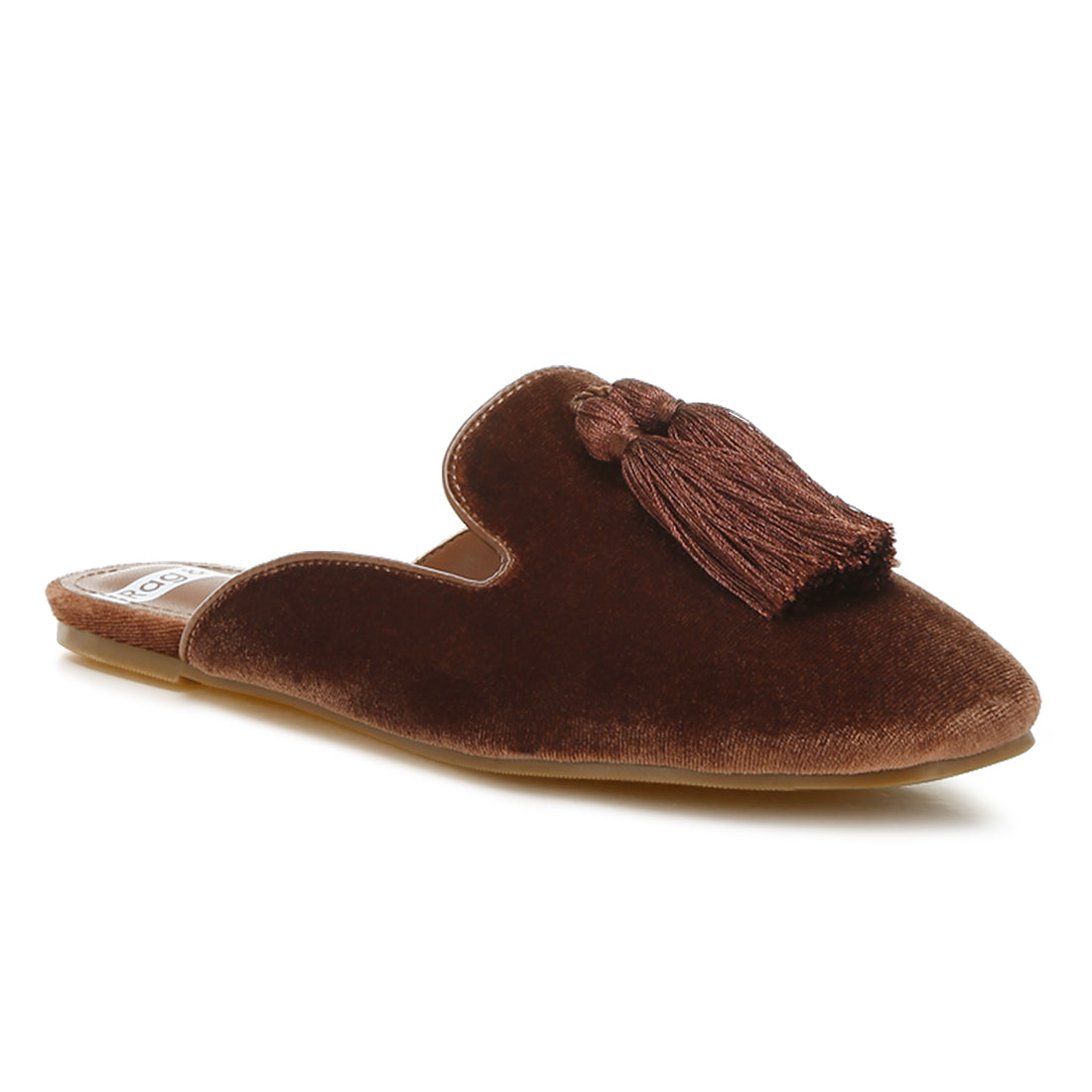 tassel detail velvet mules#color_brown