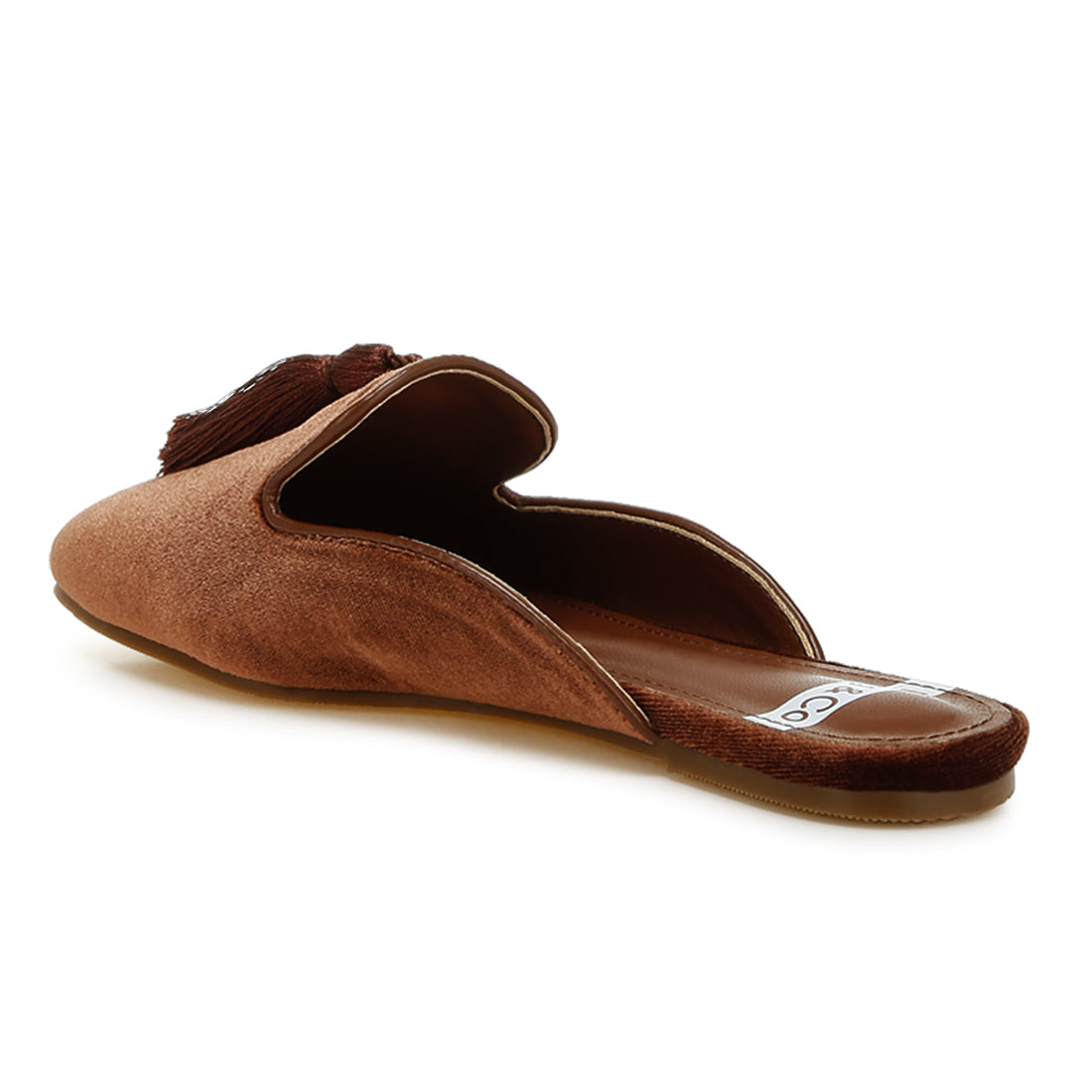 tassel detail velvet mules#color_brown