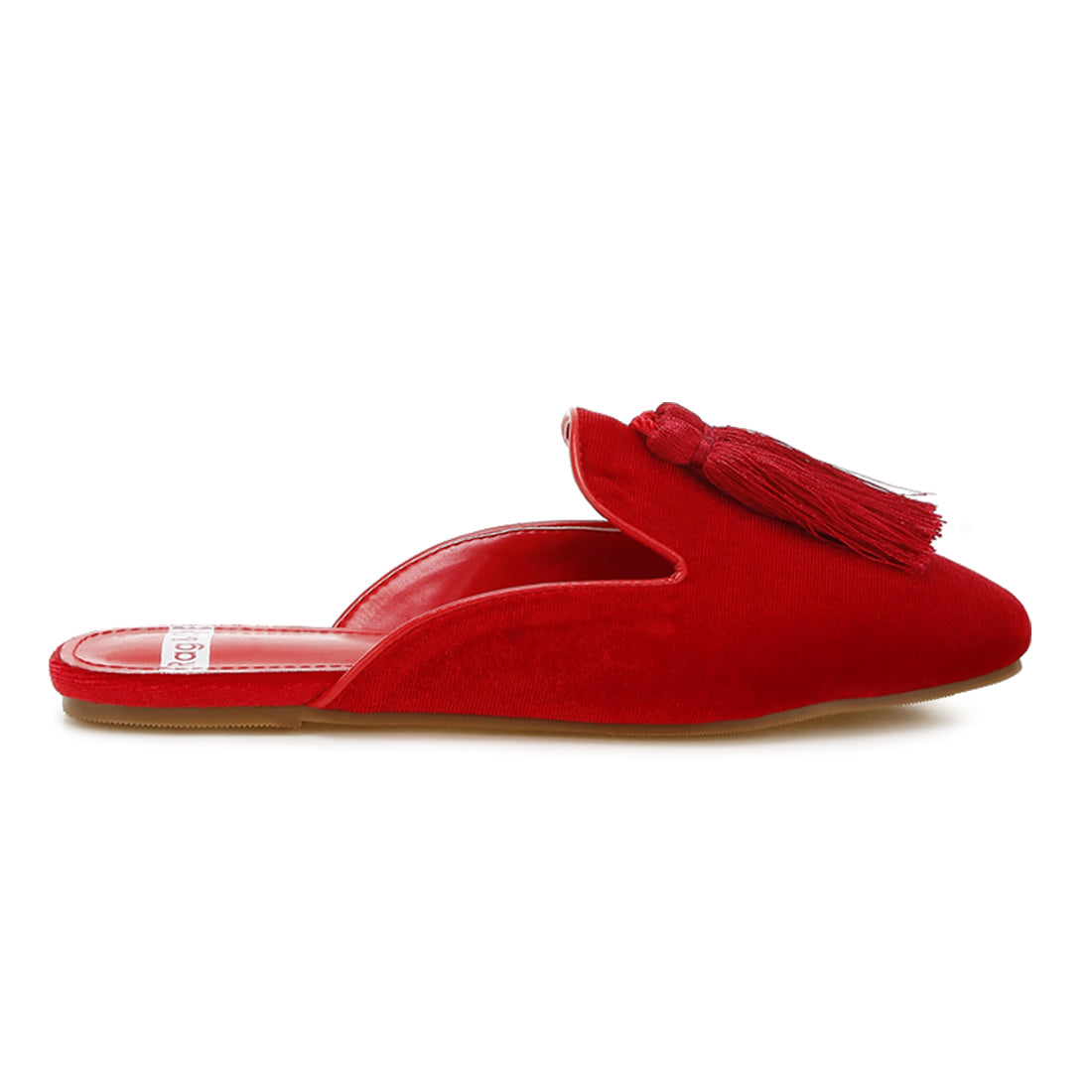 tassel detail velvet mules#color_red