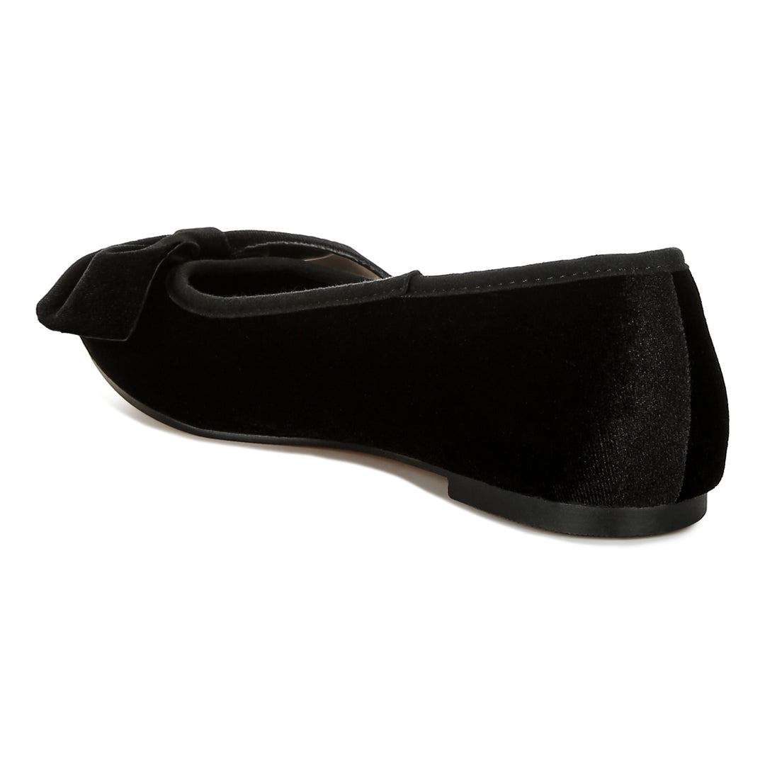 velvet bow detail ballerinas
#color_black