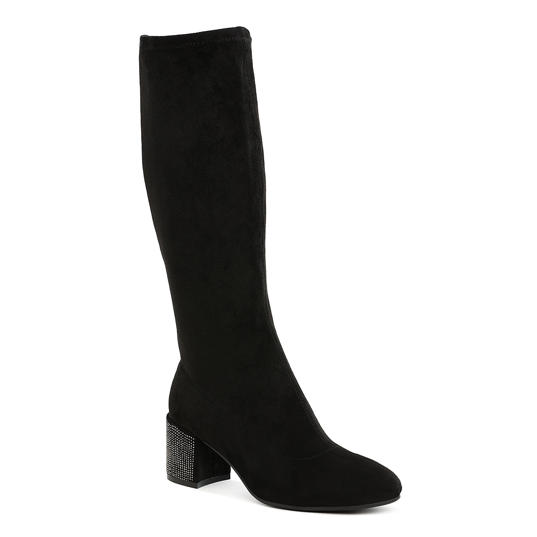 microfiber knee high boots#color_black