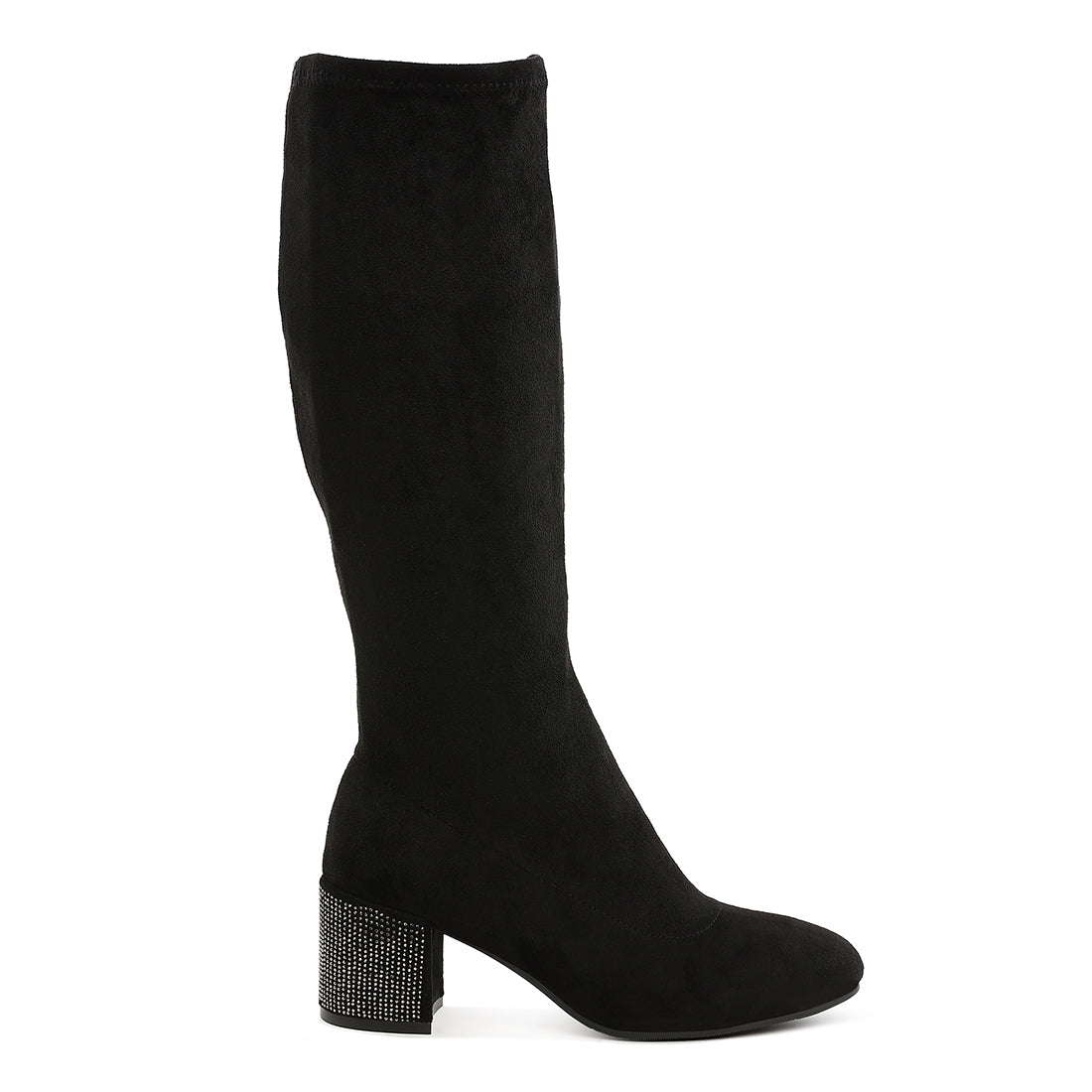 microfiber knee high boots#color_black