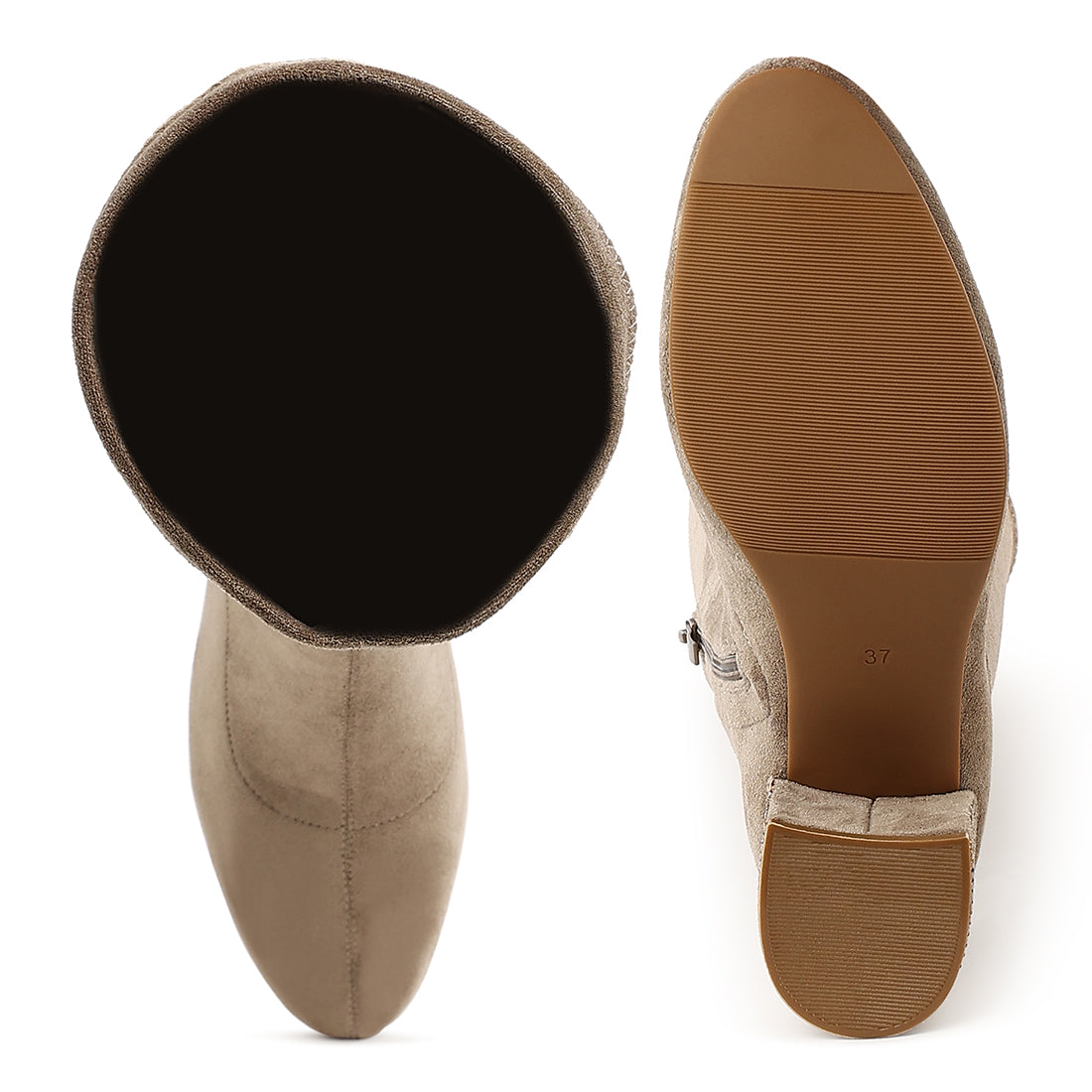 microfiber knee high boots#color_taupe