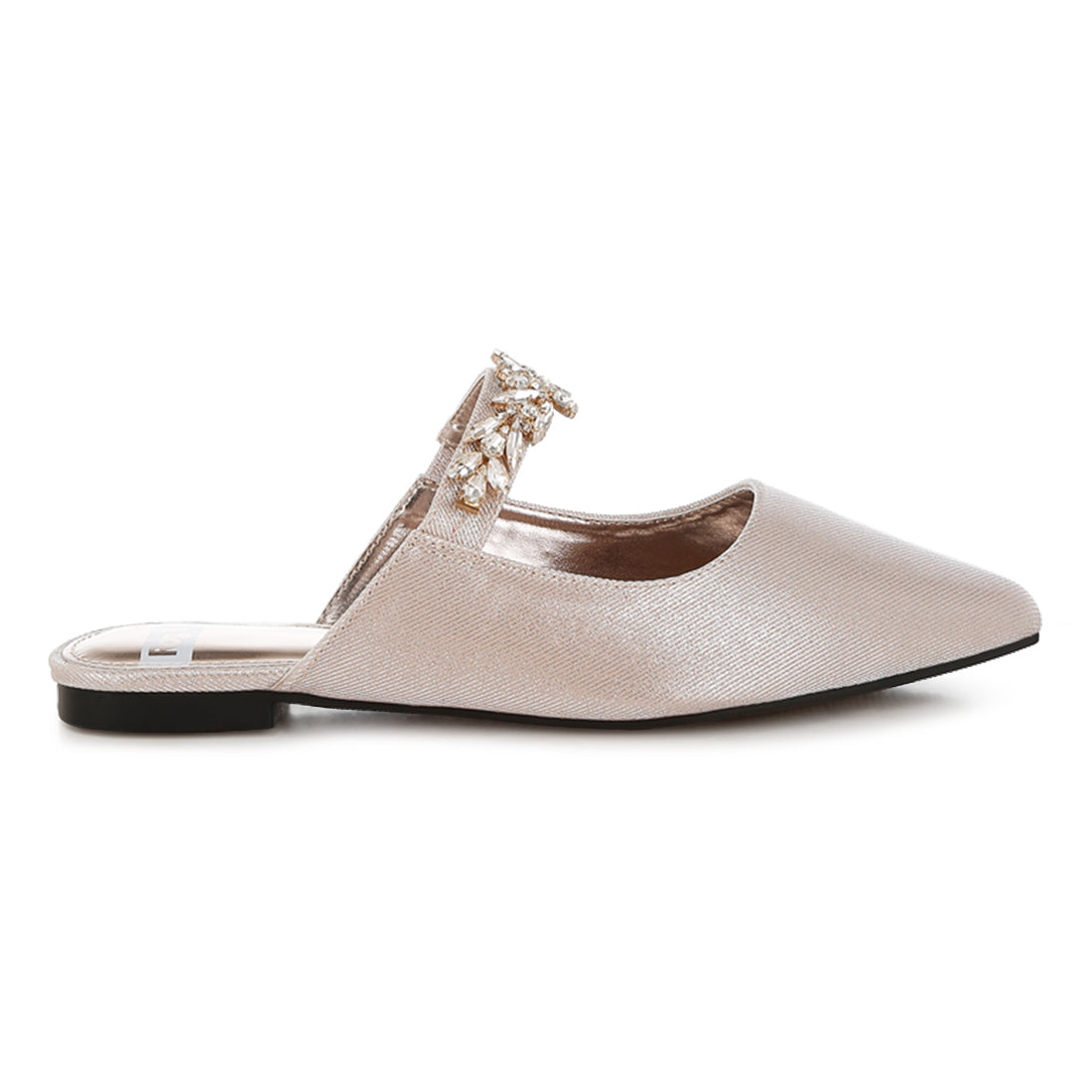 diamante strap glitter mules#color_beige