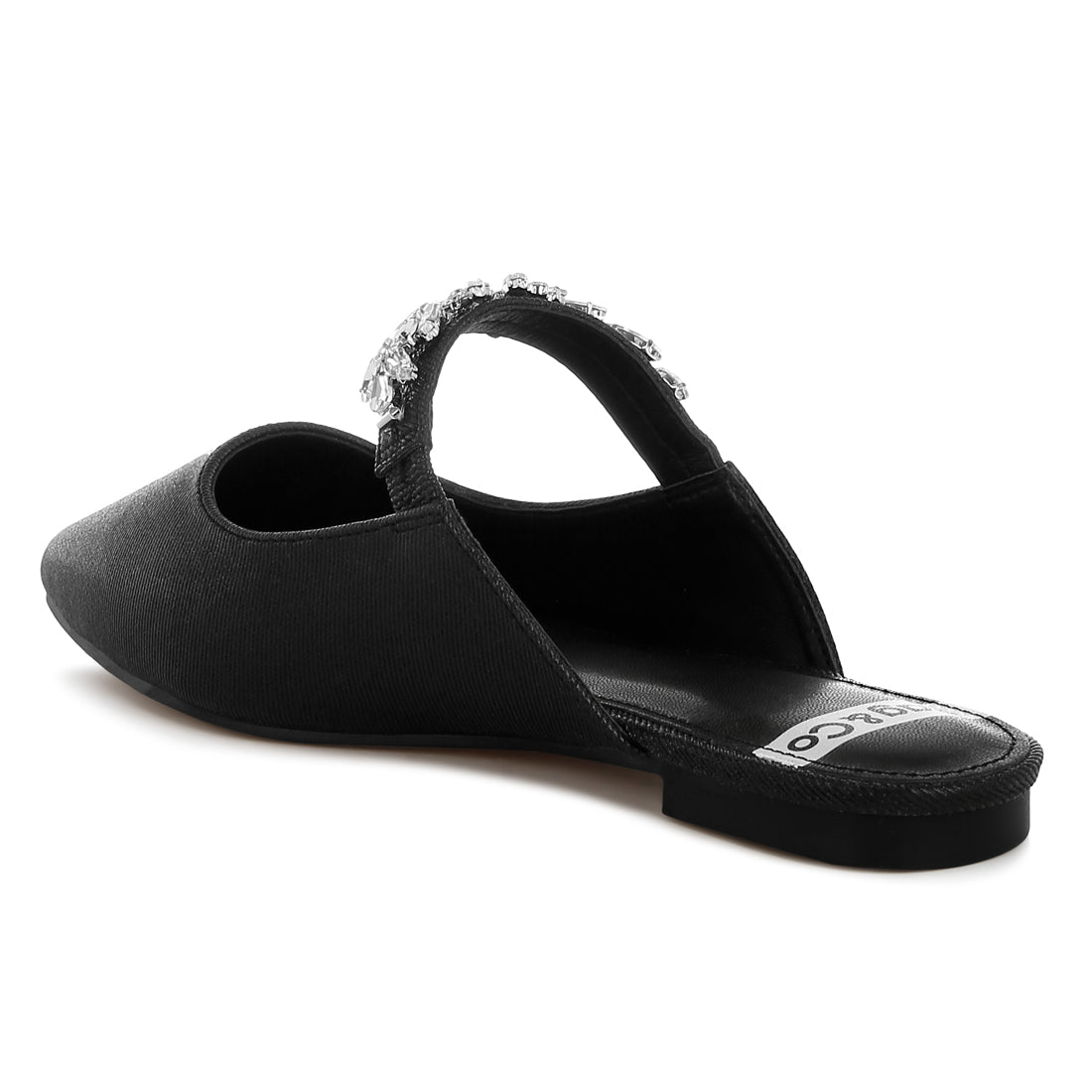 diamante strap glitter mules#color_black