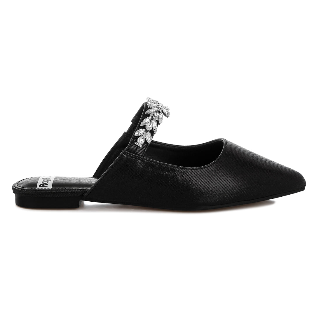 diamante strap glitter mules#color_black