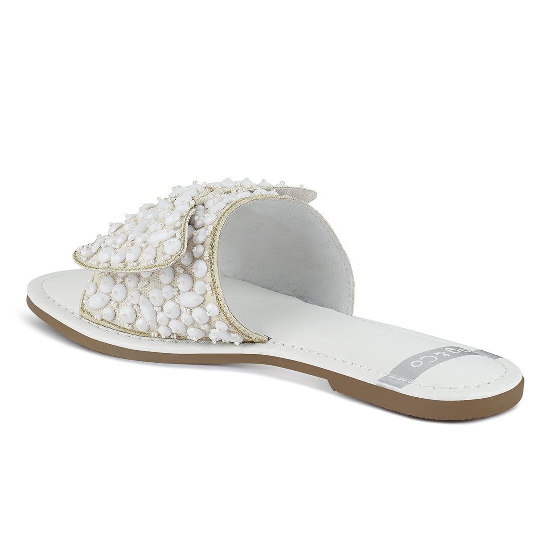 big bow beaded flats#color_white