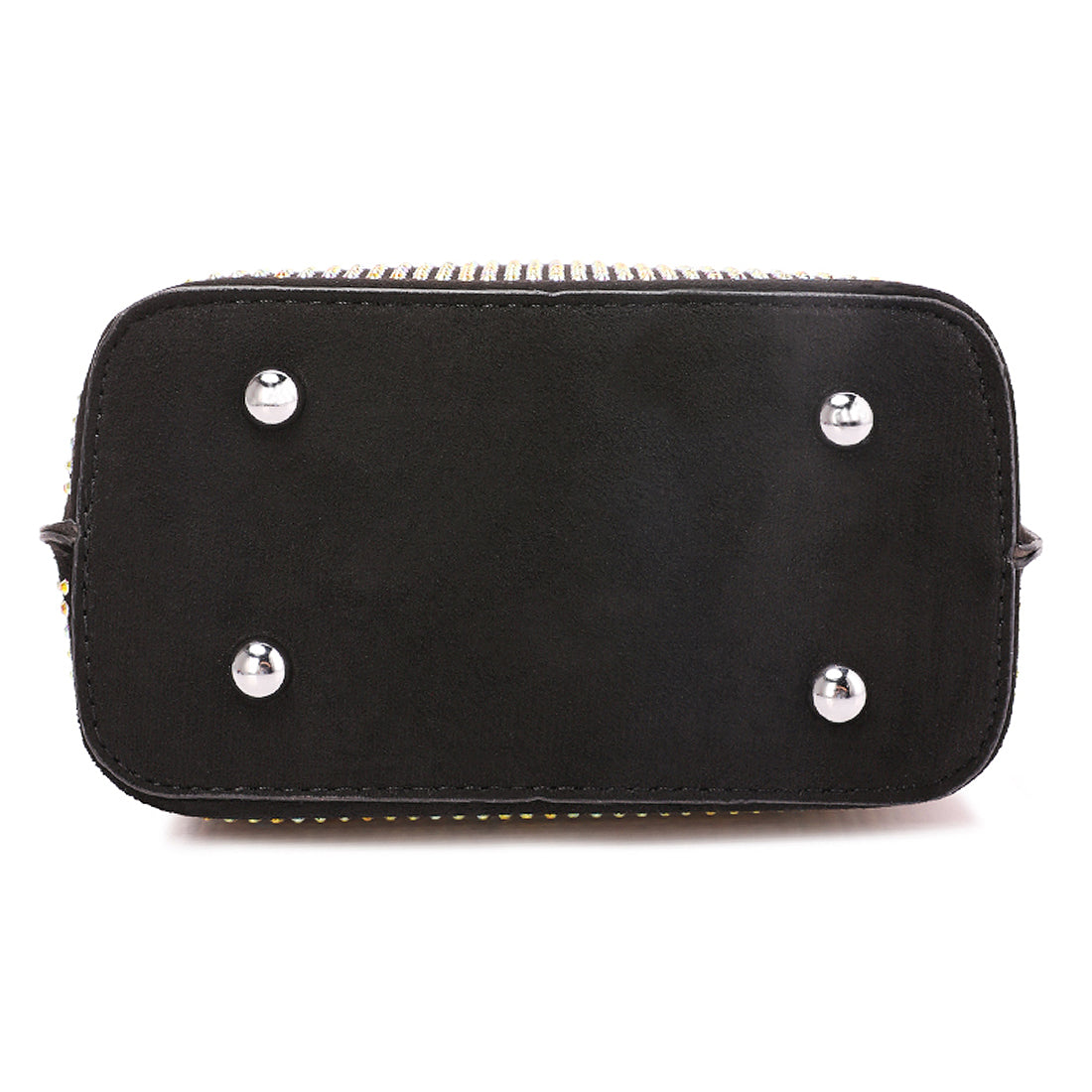 rhinestone embellished crossbody sling bag#color_multi