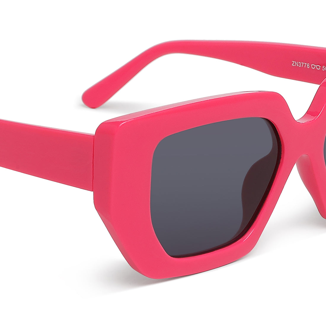 oversized cat eye square sunglasses#color_dark-pink