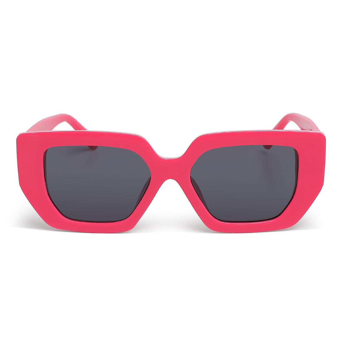 oversized cat eye square sunglasses#color_dark-pink