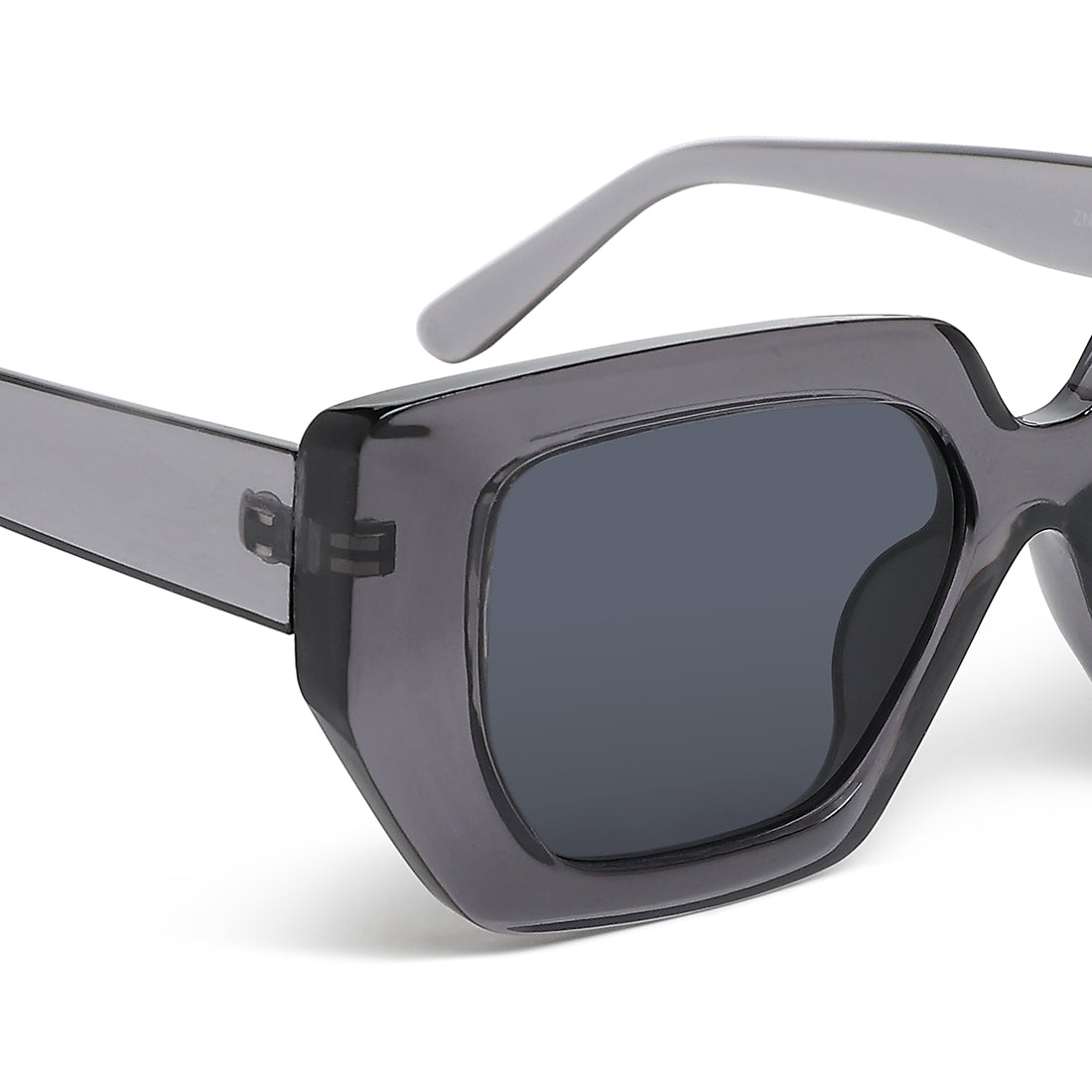 oversized cat eye square sunglasses#color_grey