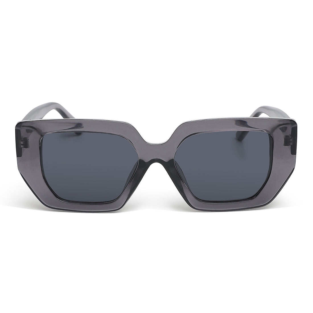 oversized cat eye square sunglasses#color_grey