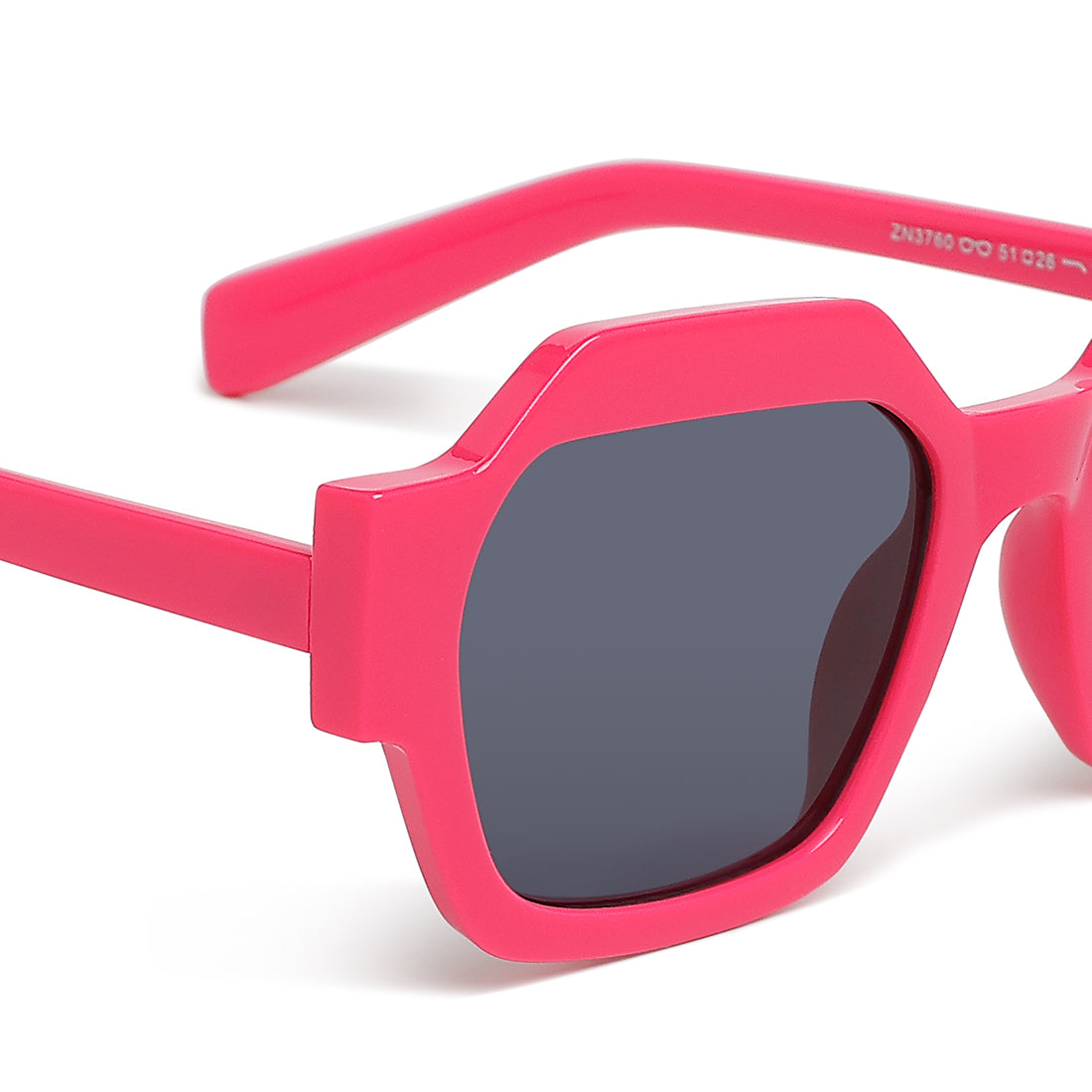 bold bevel square sunglasses#color_rose-red