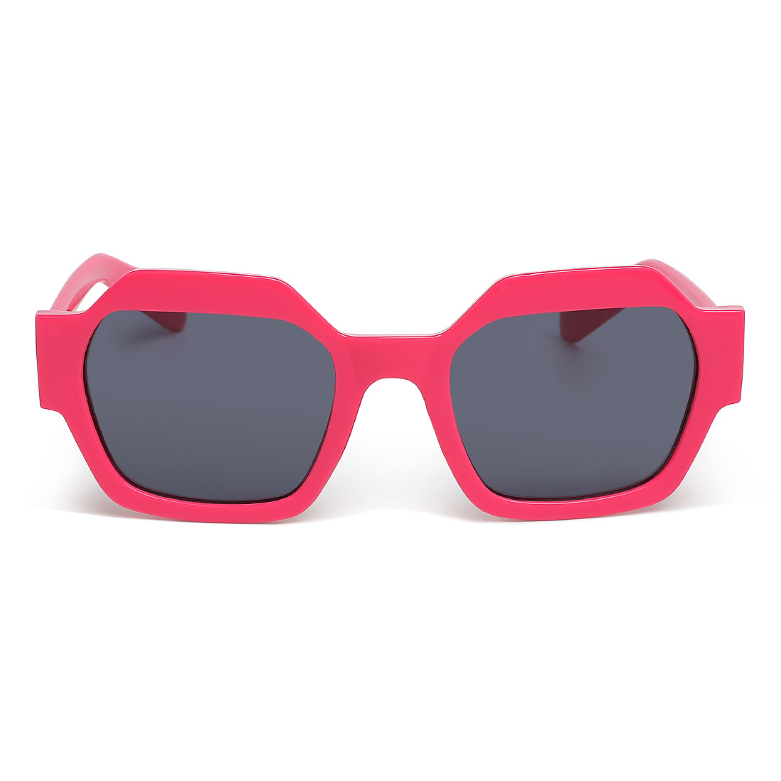 bold bevel square sunglasses#color_rose-red