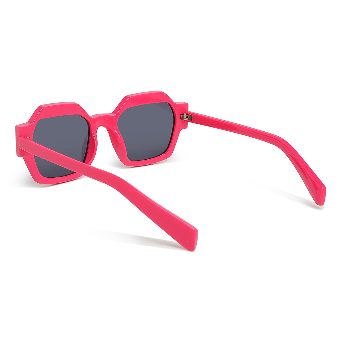 bold bevel square sunglasses#color_rose-red