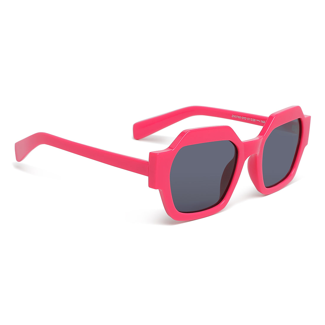 bold bevel square sunglasses#color_rose-red