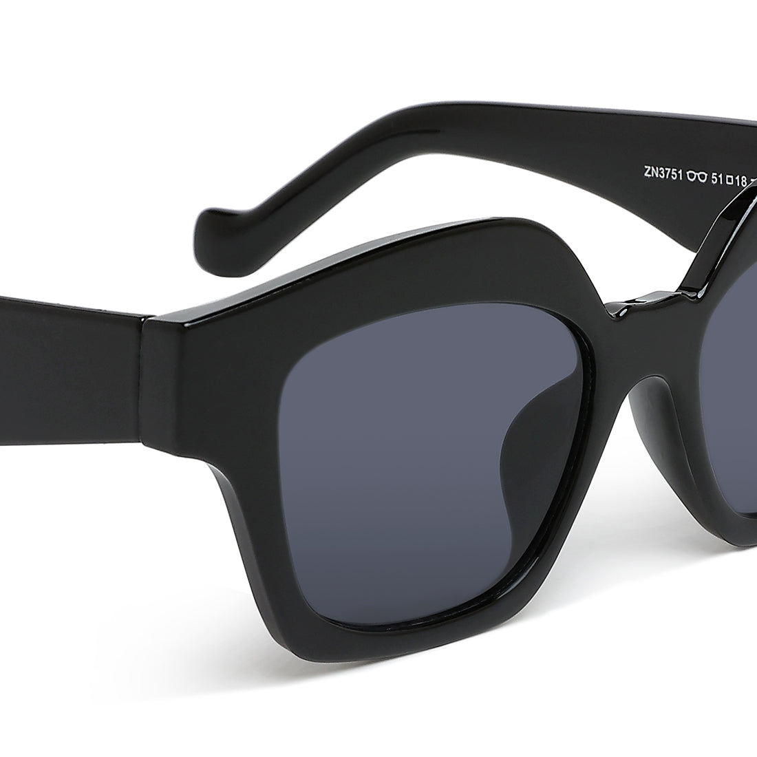 tinted uv-protected square sunglasses#color_black