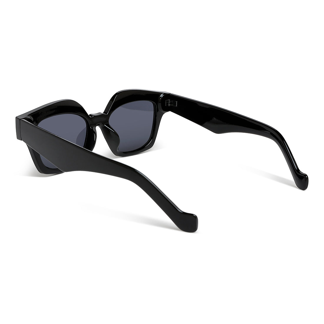 tinted uv-protected square sunglasses#color_black