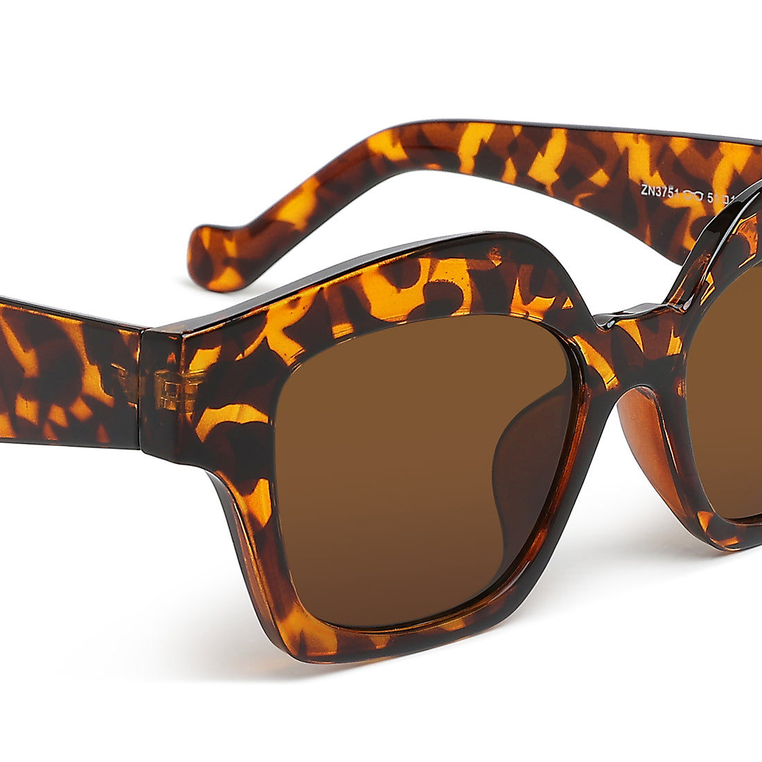 tinted uv-protected square sunglasses#color_leopard-print