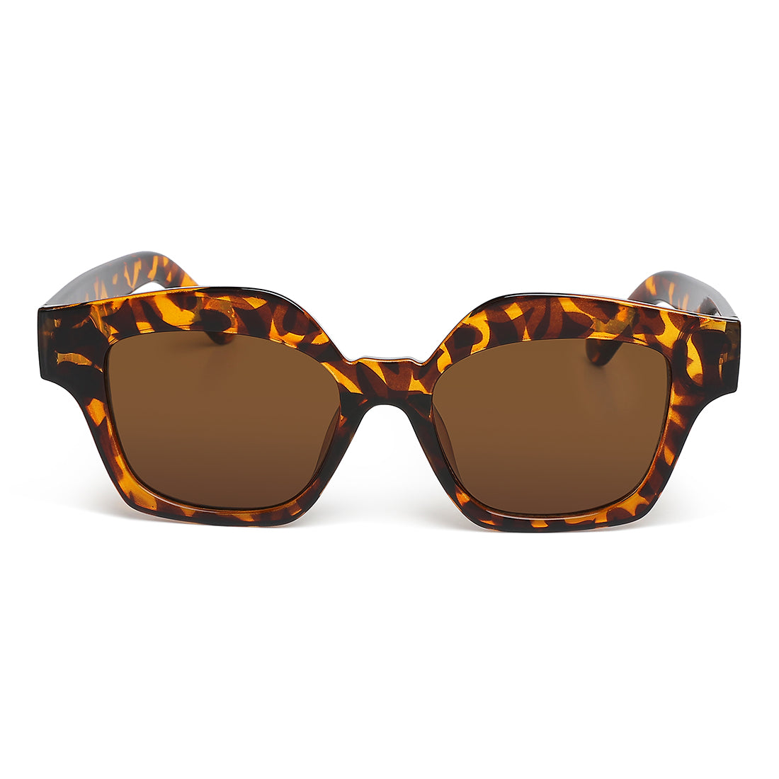 tinted uv-protected square sunglasses#color_leopard-print