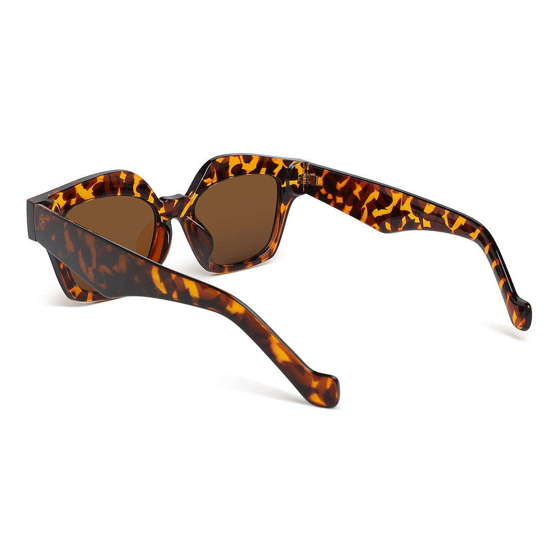 tinted uv-protected square sunglasses#color_leopard-print